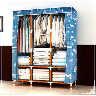 Tủ Vải 3 Buồng Khung Gỗ để quần áo