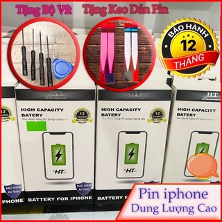 Pin táo ht dung lượng cao - bh 12th - ht electronic dành cho táo 5/5s/6/6s/6p/6s/6sp/7/7p/8/8p/x