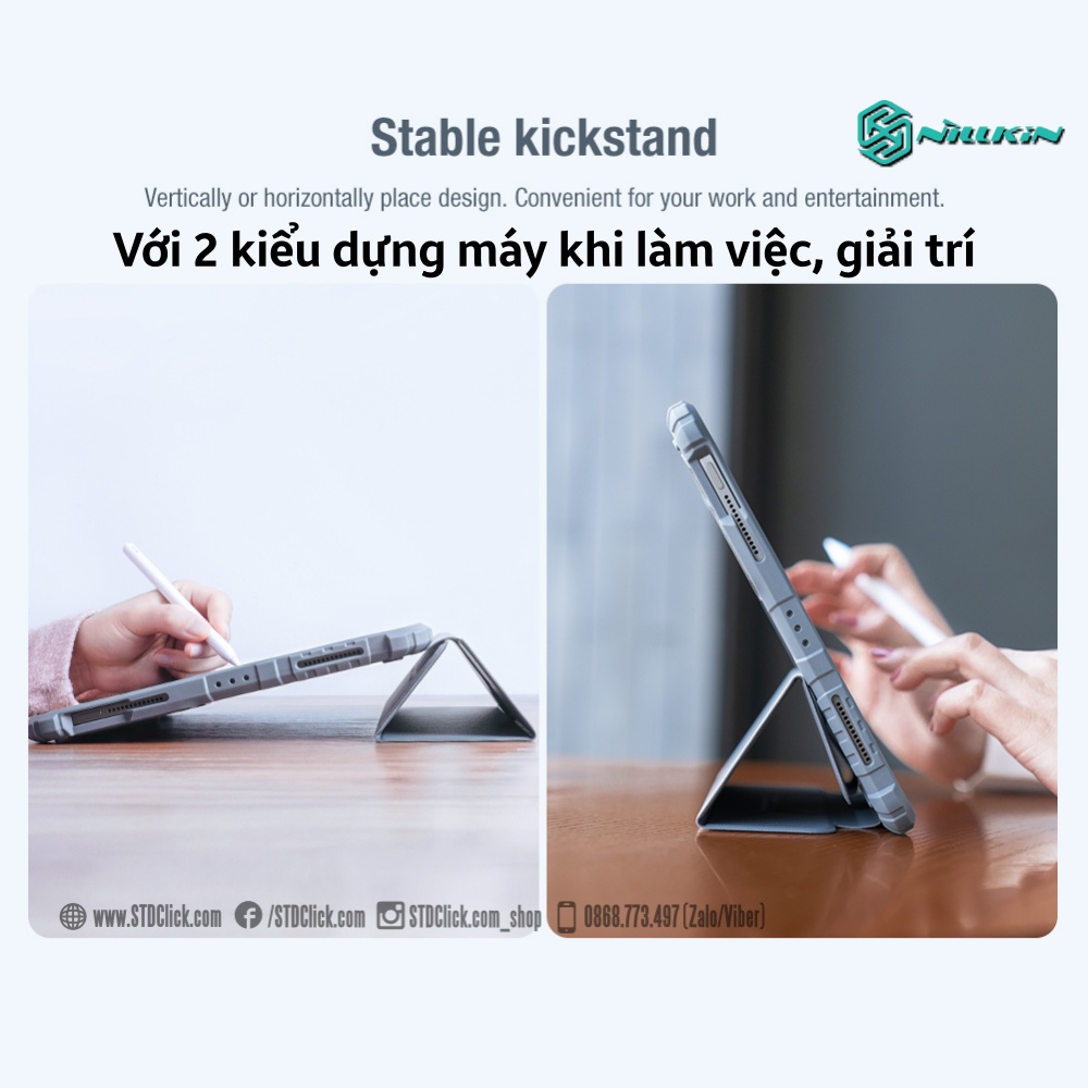 BAO DA IPAD PRO M2 12.9 2022 - M1 12.9 2021 - 12.9 2020 NILLKIN BUMPER PRO CAMSHIELD CHÍNH HÃNG