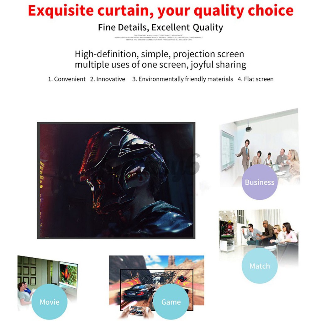 Màn Hình Máy Chiếu 3d Hd 16: 9 60-150 " | BigBuy360 - bigbuy360.vn