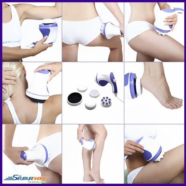 [FREESHIP] Máy Massage Cầm Tay Relax &amp; Spin Tone 5 Đầu