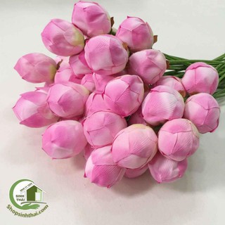 Cành hoa sen giả - cành sen vải lụa cao cấp