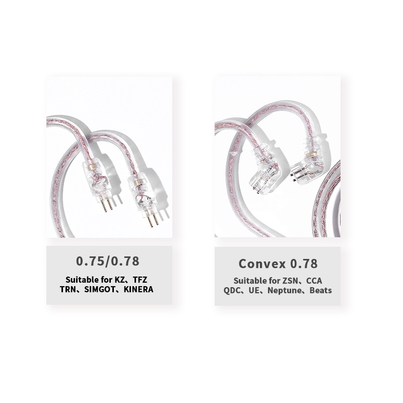 Tai Nghe Jcally PJ2 5N Có Dây Đồng 0.78mm QDC MMCX KZ ZST ES4 ZS3 ZSN pro EDX pro
