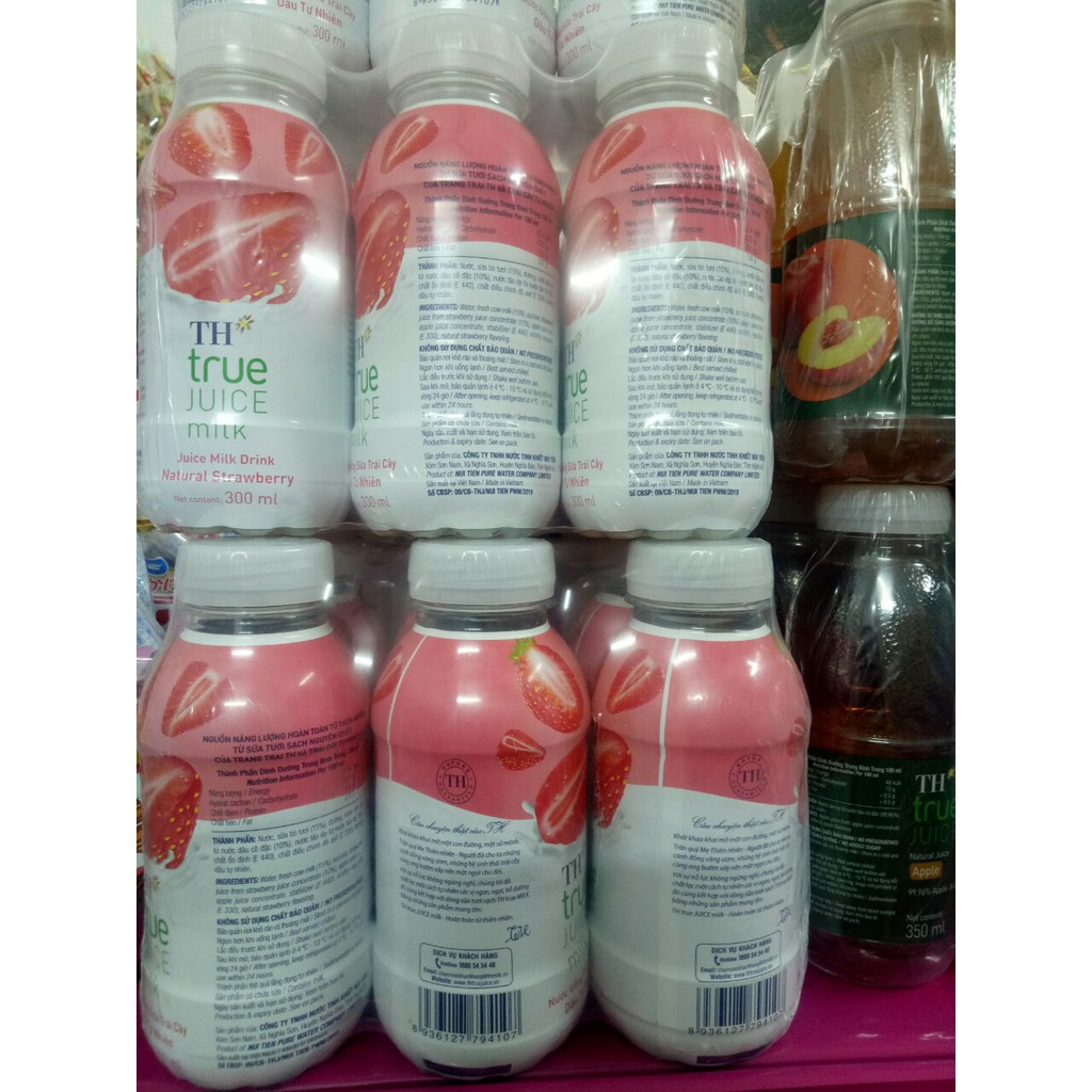 Sữa trái cây/nước gạo TH dạng chai 300ml