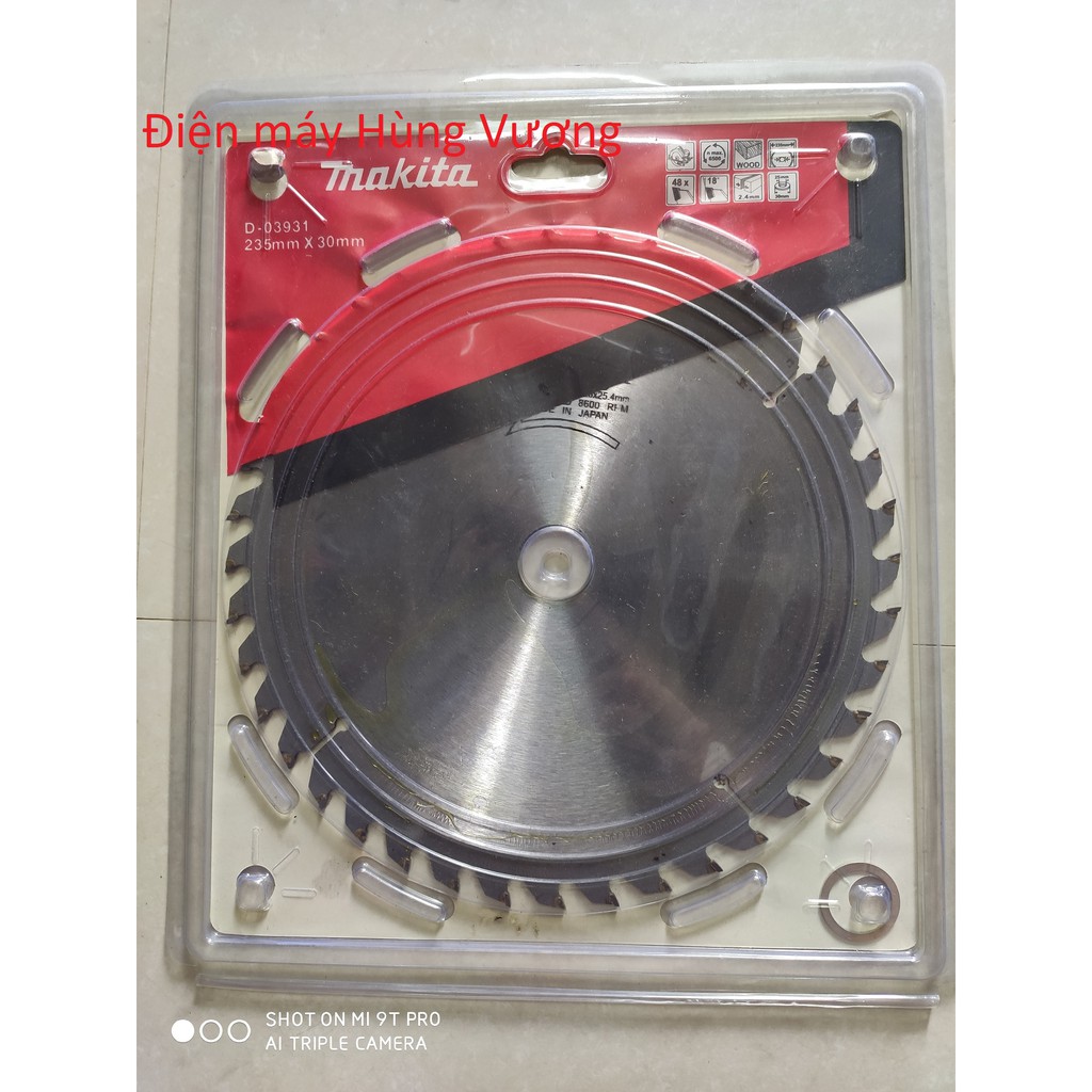 Đĩa cưa gỗ 235mm Makita, lắp vừa các máy 235mm, hàng thương hiệu makita