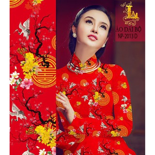 Vải may áo dài tết ,hoa văn đẹp ,áo dài xuân ,chất mềm rủ bay tà mặc mát