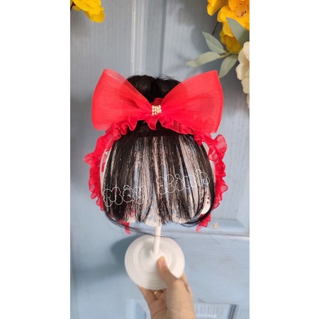Băng đô cài tóc kèm búi nơ xinh cho bé