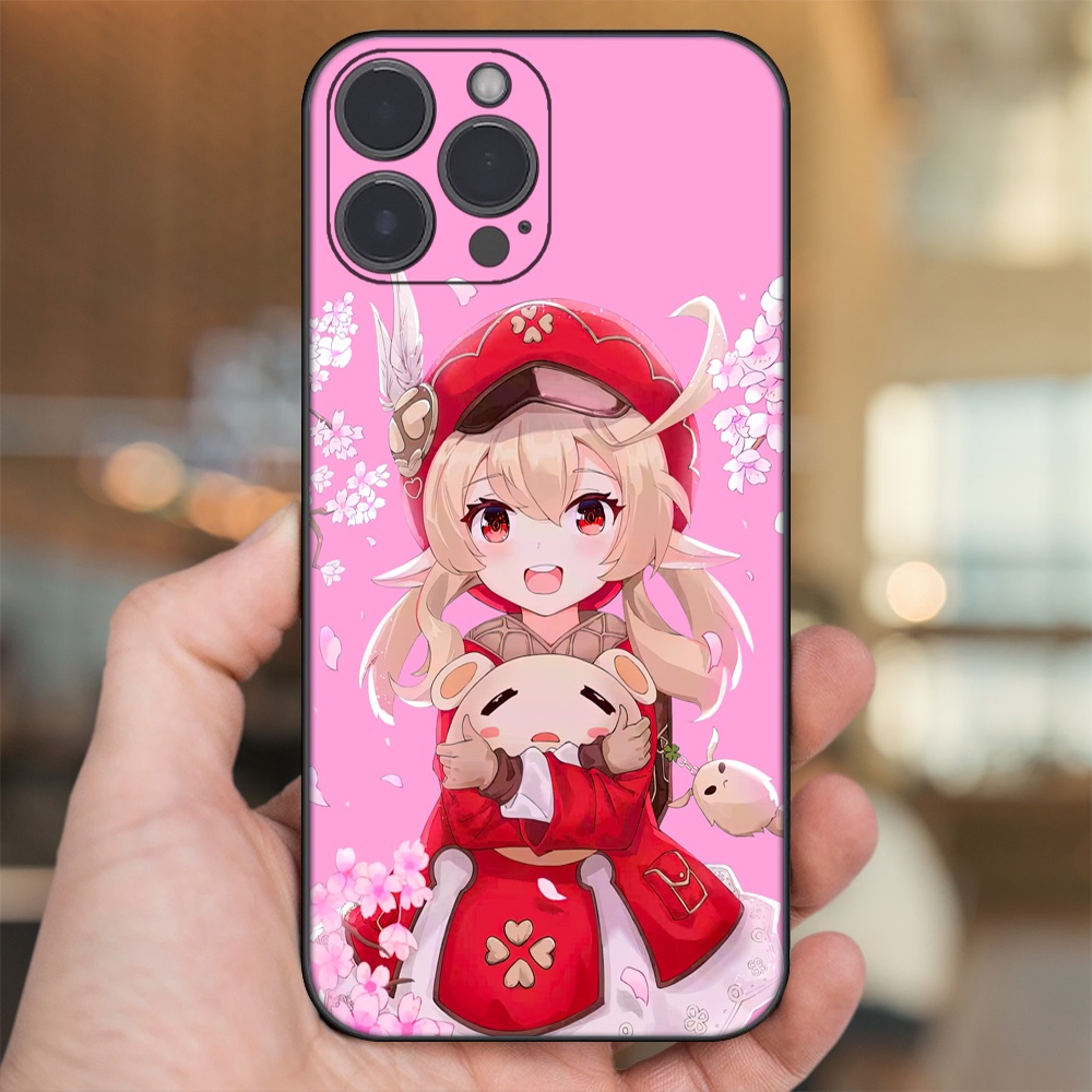 Ốp lưng iPhone 13 Pro Max dẻo đen cạnh vuông in hình Klee Genshin Impact