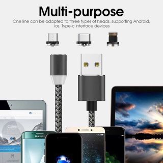 _Cáp sạc từ hút nam châm đầu Iphone Android Type C | micro USB