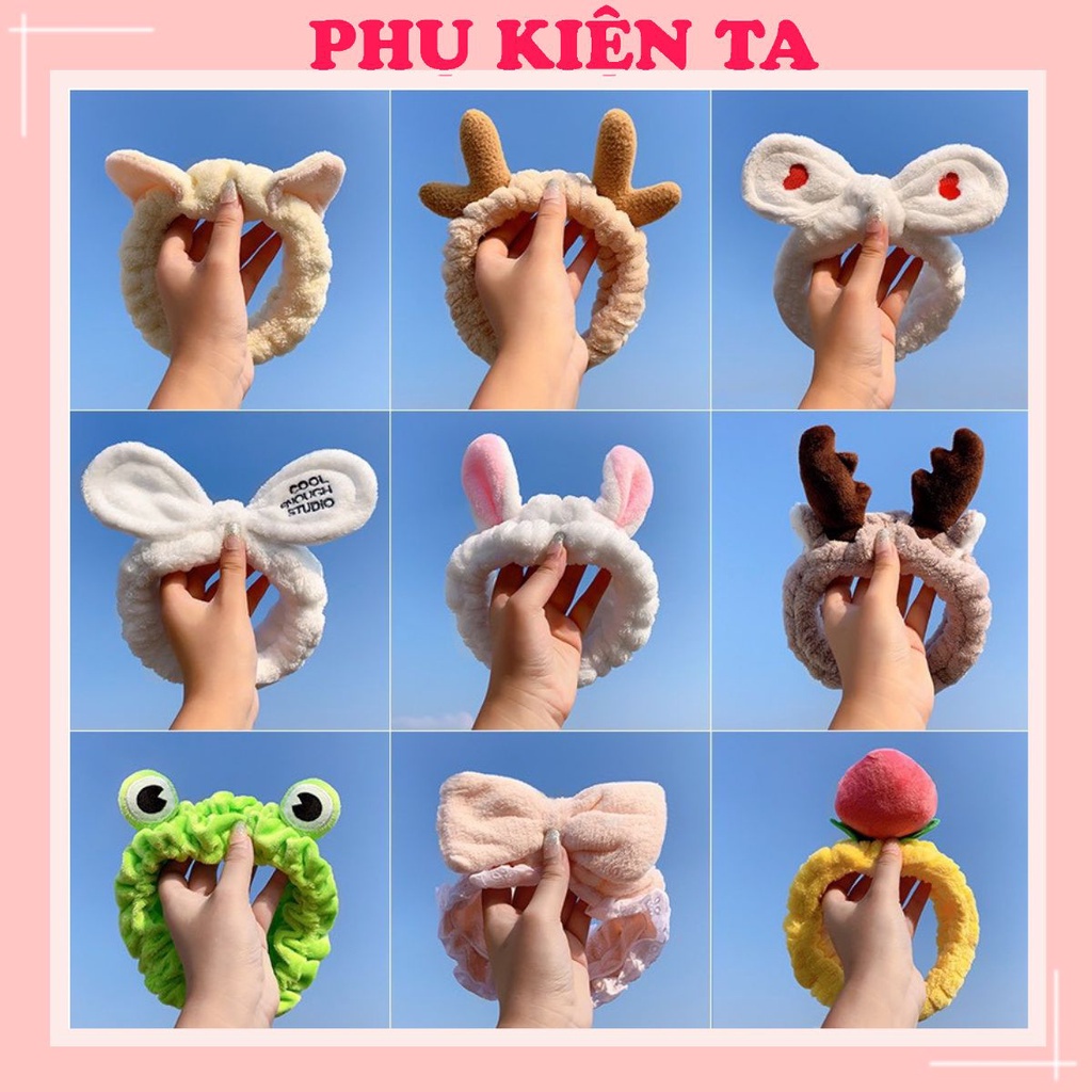 Băng đô trang điểm hình tai thỏ thời trang mùa hè Hàn Quốc đáng yêu