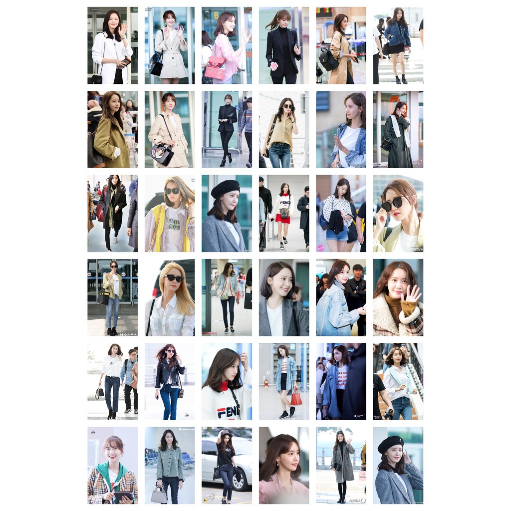 Lomo card 54 ảnh thành viên SNSD Yoona fashion style