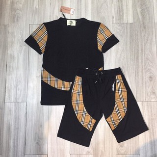 Bộ hè nam BBR phối sọc kẻ tay áo, bộ đồ nam - bearshop