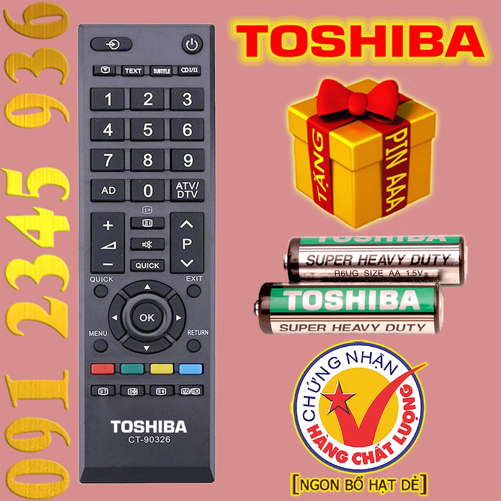 Điều khiển TOSHIBA mã số RM-L890 + CT-90326 + CT-90380 + CT-90336 + CT-90351 cho Tivi Smart. (Mẫu số 1)