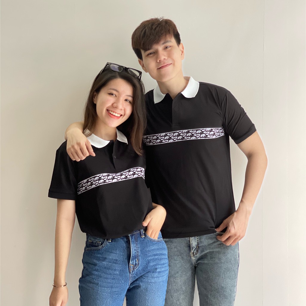  Áo thun nam nữ POLO vải cá sấu cotton cao cấp ngắn tay in hoa vặn cao cấp - TT02 | BigBuy360 - bigbuy360.vn