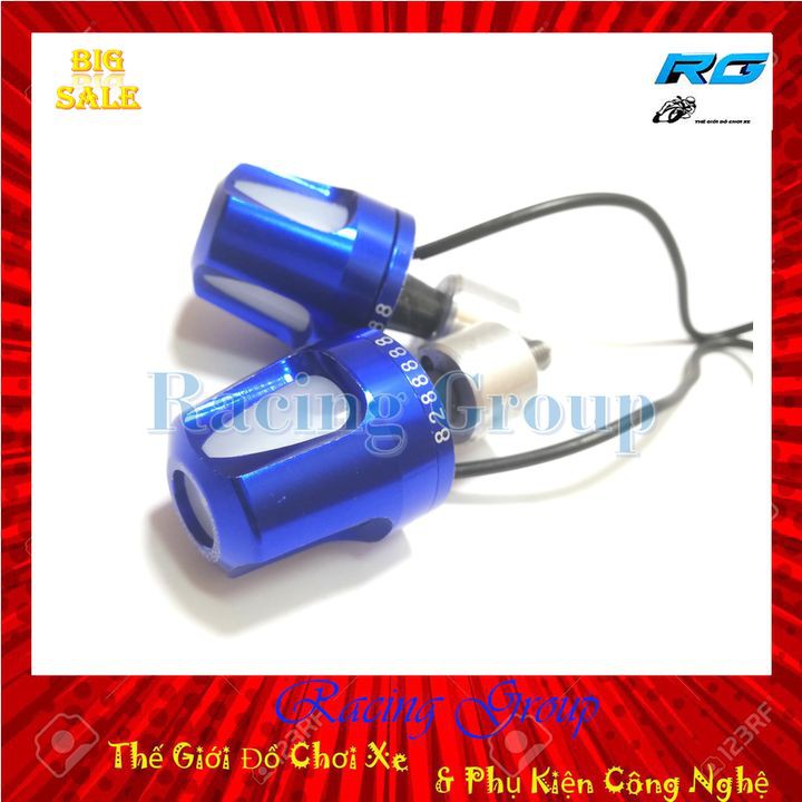 Gù Tay Lái Có Led Cho Xe Máy ( Màu Xanh Dương )