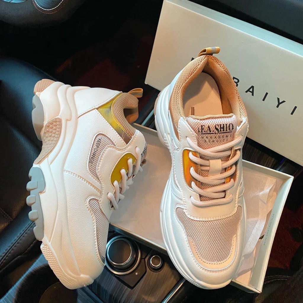 Giày thể thao nữ, giày Sneaker nữ độn đế hack chiều cao siêu nhẹ thời trang nữ cao cấp dễ phối đồ TT61 Mizi_Official