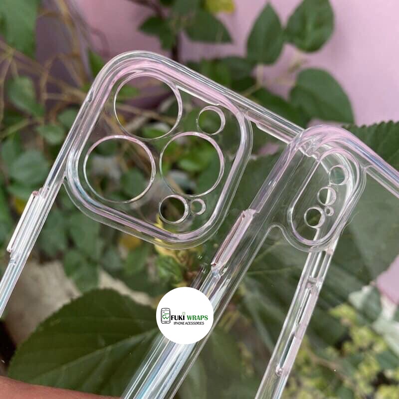 Ốp trong  lưng bóng cứng viền dẻo Không Ố Vàng 12PROMAX | 11 PROMAX | X | XSMAX |  IP11 - FukiShop