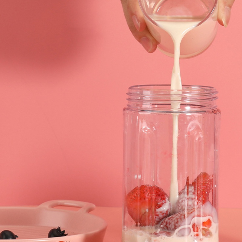 ✿ Máy Xay Sinh Tố Mini Cầm Tay Một Tay 500ml Có Thể Sạc Lại Tiện Dụng