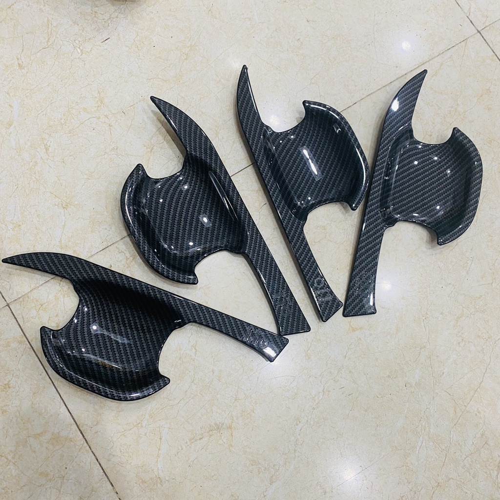 Ốp tay hõm cửa xe Grand I10 2021 2022 2023 mẫu carbon thể thao Cao Cấp