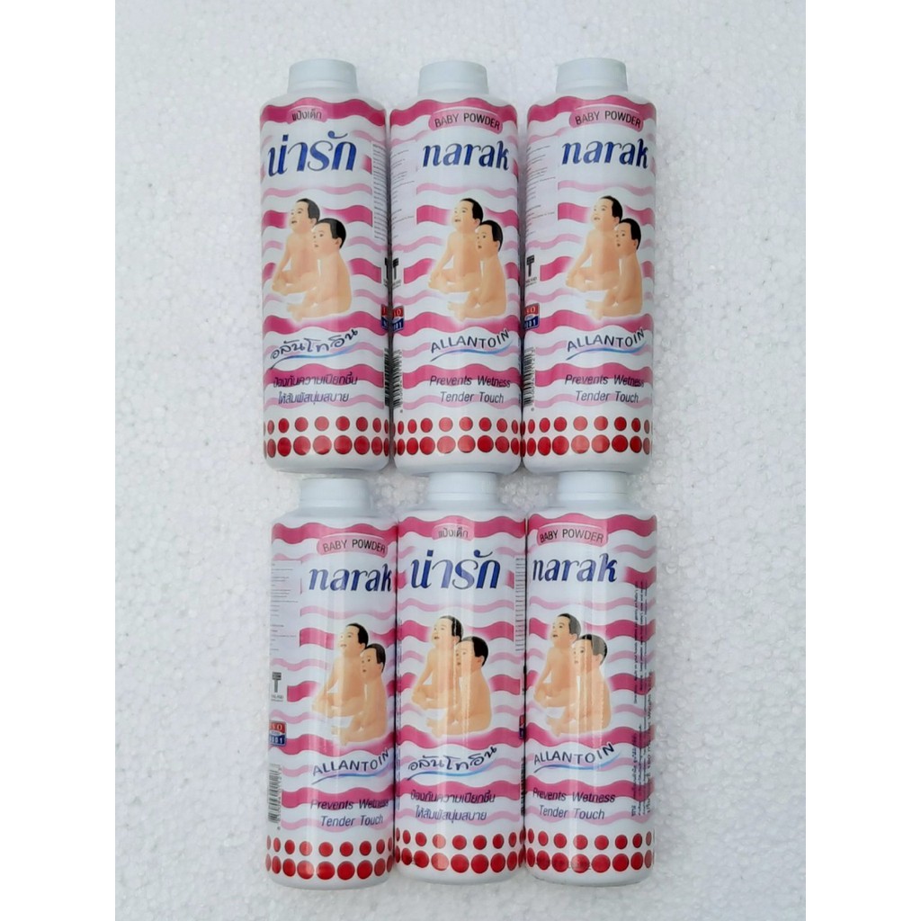 [25g] Combo 12 chai Phấn rôm Narak thơm dịu nhẹ rôm sẩy trẻ em cả người lớn - Thái Lan