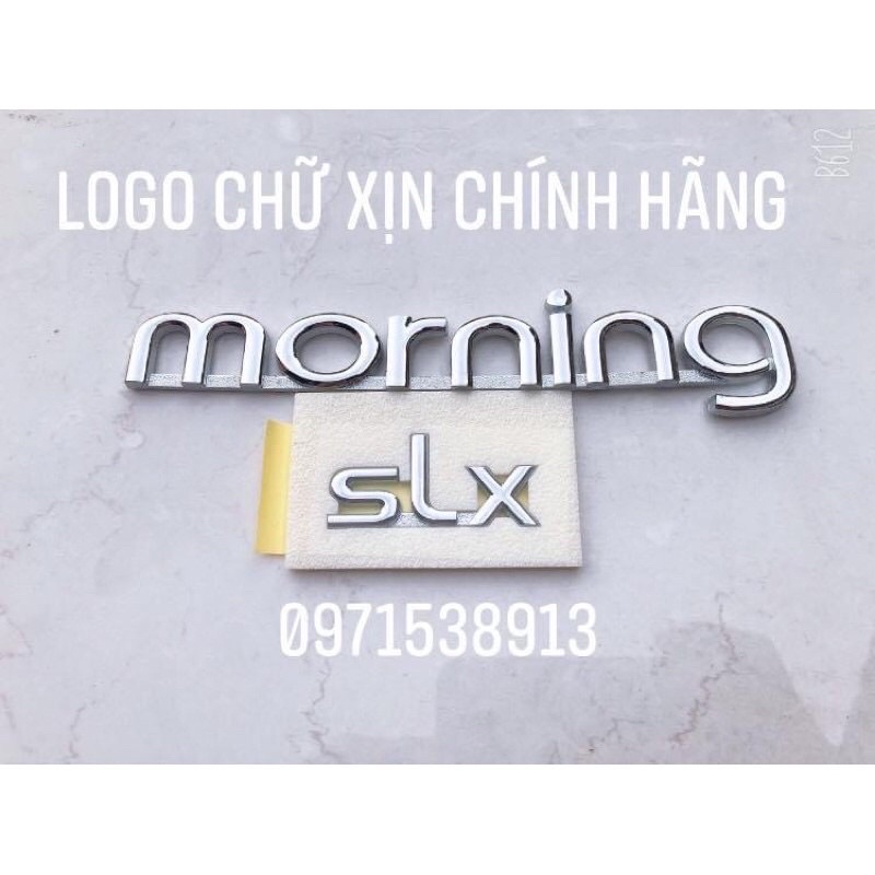 Logo chữ dán morning và slx xịn chính hãng mã sp