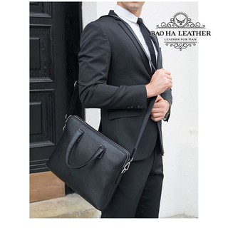 Cặp nam văn phòng da bò thật Marrant BHM17613 Túi xách công sở nam. Vừa laptop 14inch