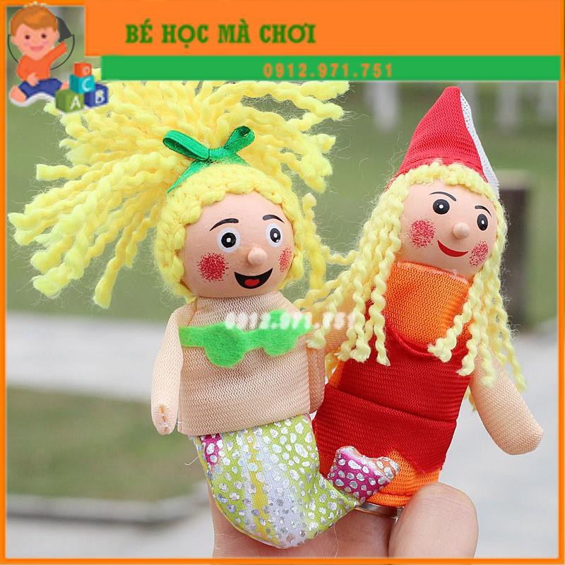 Set 4 Con Rối Ngón Tay Hình Nàng Tiên Cá Dễ Thương Cho Bé