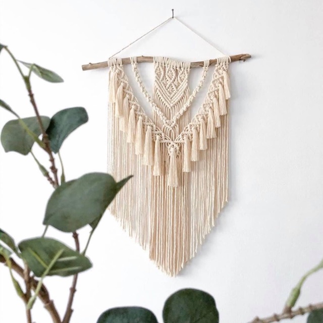 Mành tết macrame treo trang trí tường phòng khách, phòng ngủ decor nội thất - Macrame &amp; Dreamcatcher
