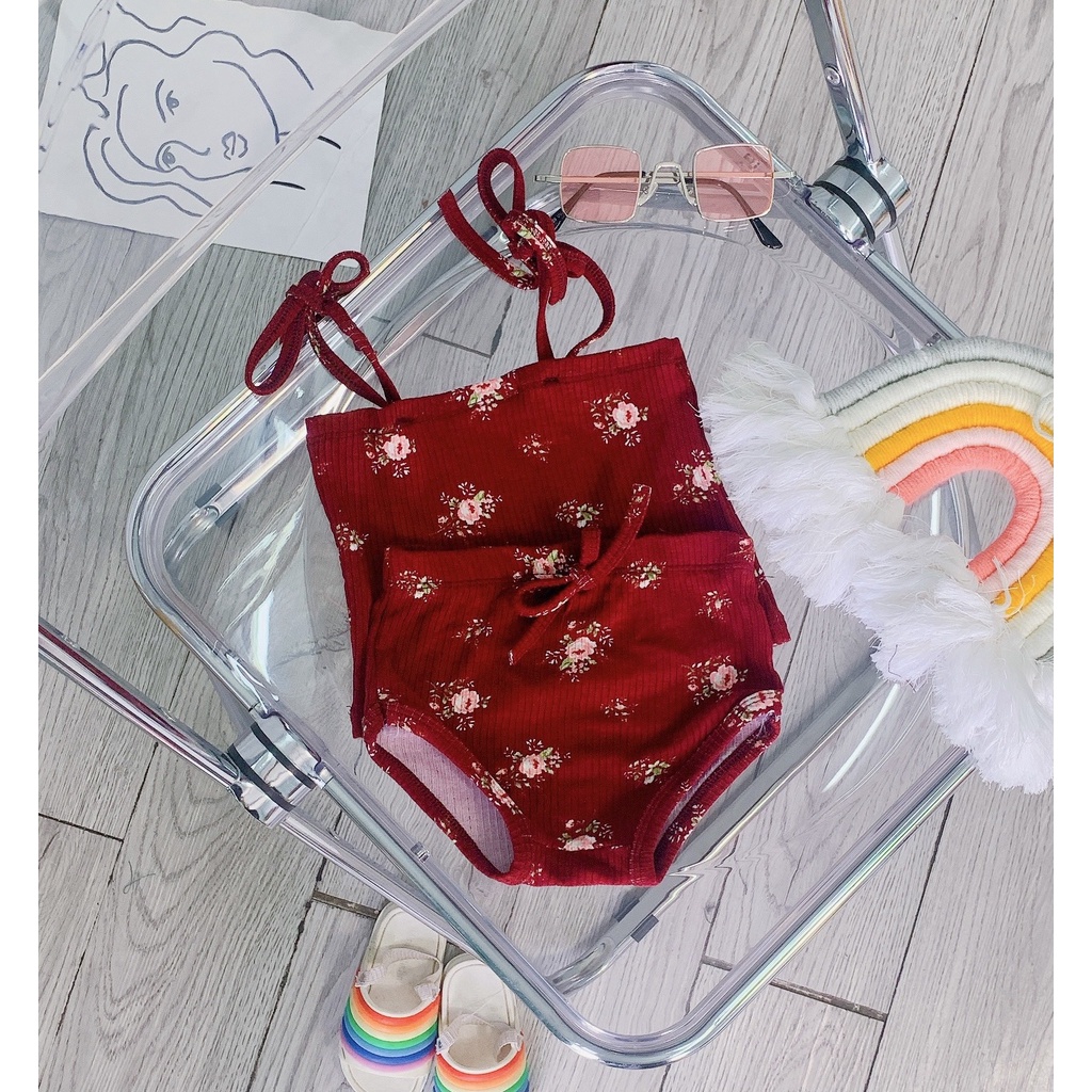 Lyvyshop - Hình chụp thật  - Bộ dây chip len tăm siêu dễ thương cho bé 06-15kg