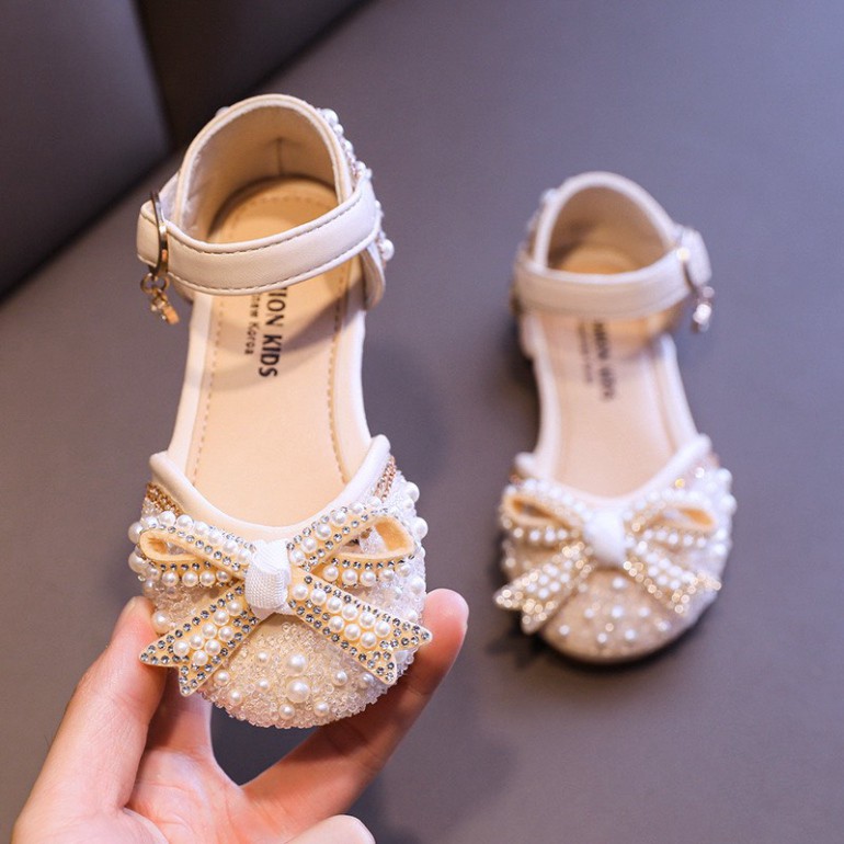 Giày Sandal Công Chúa Hàng Quảng Châu Cao Câp  Đính Cườm Sang Chảnh ( Bao Chất) (K213)