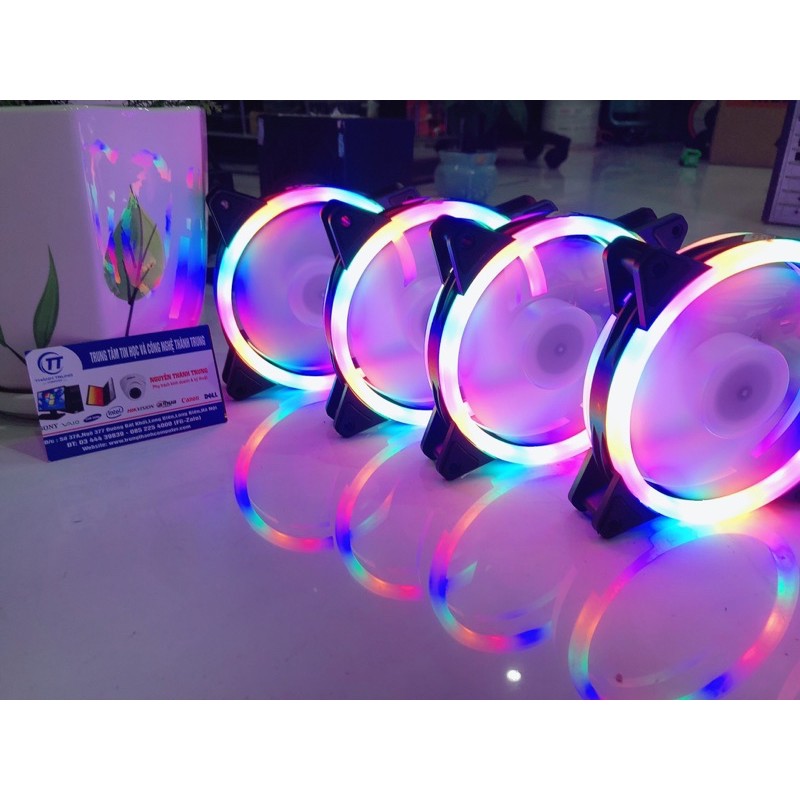 Quạt tản nhiệt Fan Led COOLMOON S3 RGB LED TÂM (Không cần Hub)