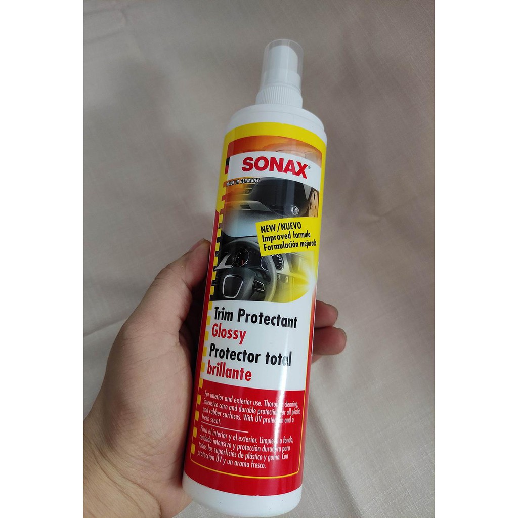 Bảo dưỡng nhựa xe ô tô Sonax 380041 Trim protectant glossy 300ml chuẩn hãng