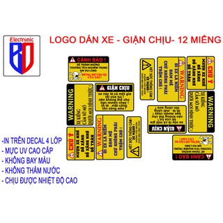 BỘ TEM GIẬN CHỊU 12 MIẾNG CAO CẤP