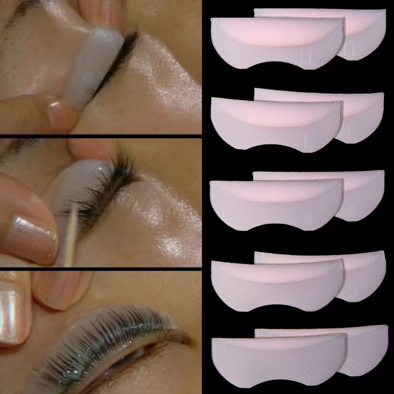 Bộ 5 Cặp Đệm Silicone Uốn Cong Lông Mi Giả