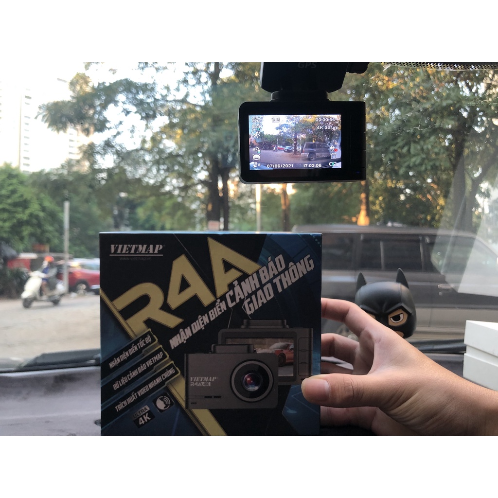 Camera Hành Trình Ô Tô VIETMAP R4A , Nhận Diện Tốc Độ, Định Vị GPS, Quay 4K Chính Hãng VietMap
