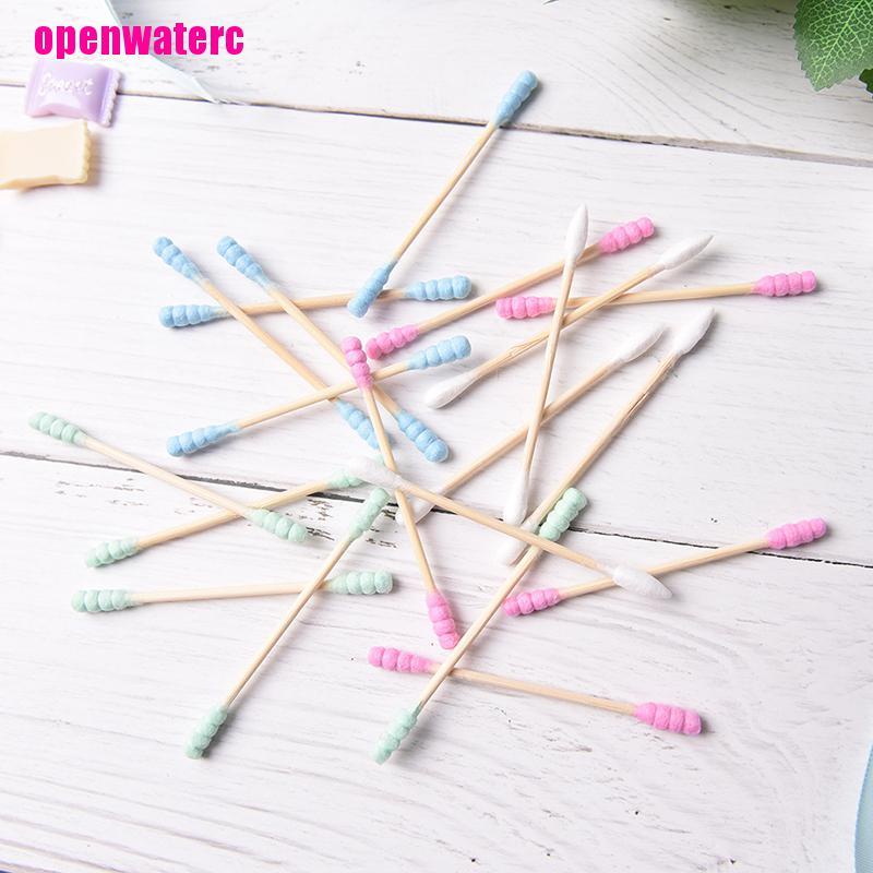 Túi 100 Tăm Bông Cotton Hai Đầu Màu Sắc Kẹo Ngọt