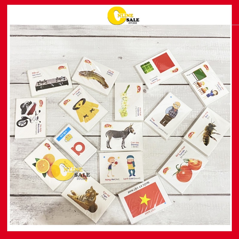 Flashcard cho bé-Bộ 416  thẻ học thông minh 16 chủ đề song ngữ cho bé,nhận biếtThế giới xung quanh- đồ chơi thông minh