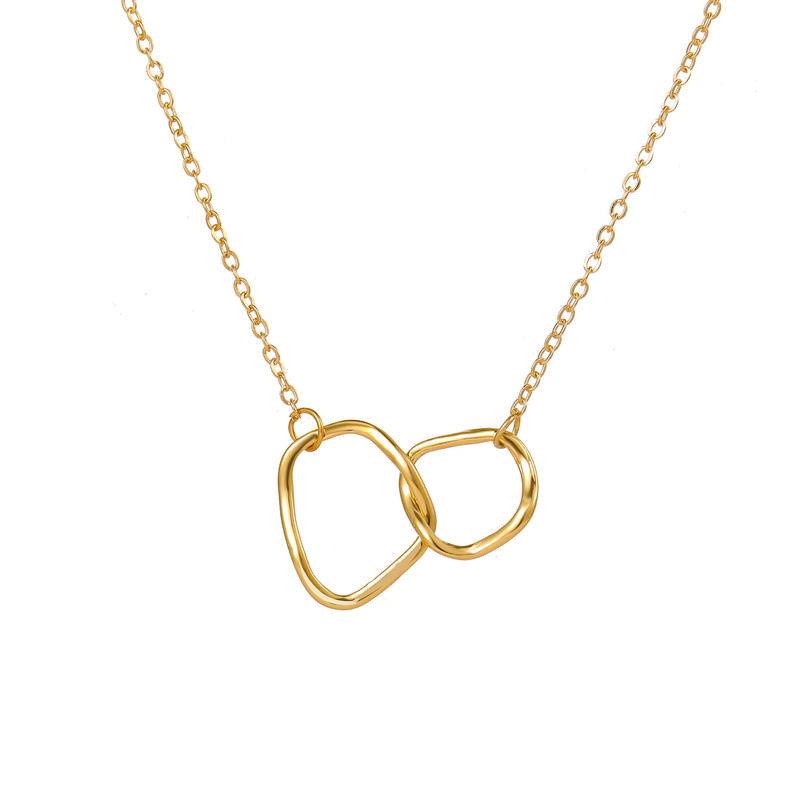 Vòng cổ Hợp Kim Mặt Hình Tròn Và Mặt Trăng Xinh Xắn