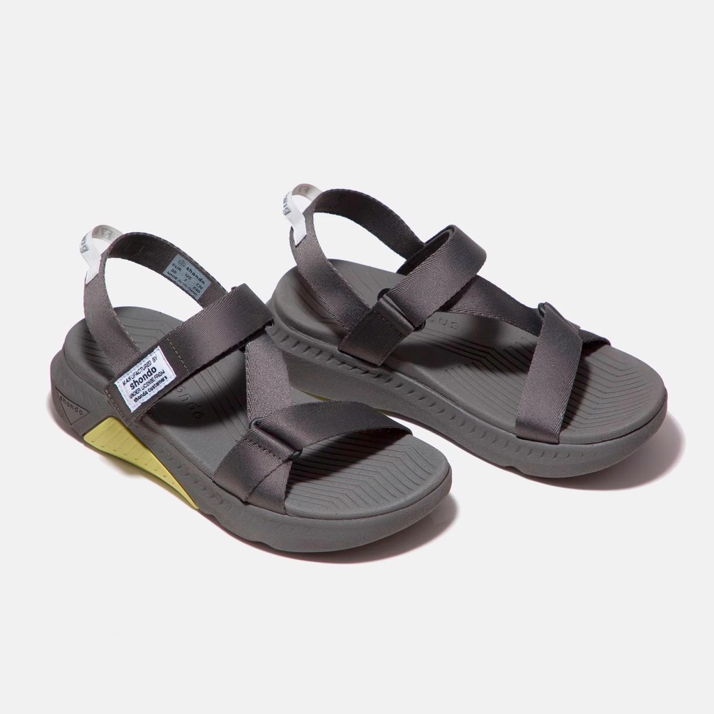 Giày Sandals Shondo F7 Racing F7R2020 đế xám phối xanh dạ quai xám