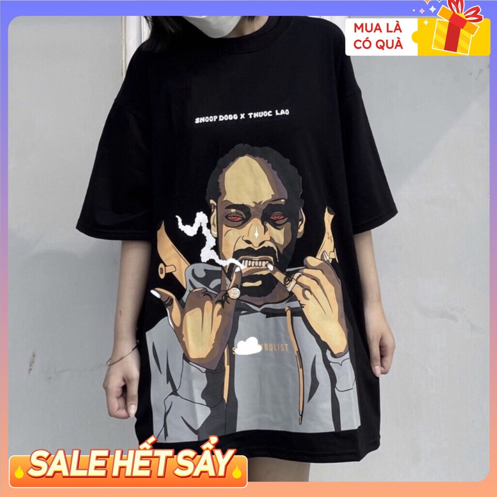 Áo thun nam nữ form rộng SnoopDog Lililutashopx, áo phông unisex tay lỡ dáng rộng phong cách