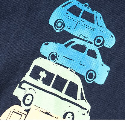 Mã 4514 áo dài tay in hình bộ sưu tập xe ô tô của Malwee cho bé trai