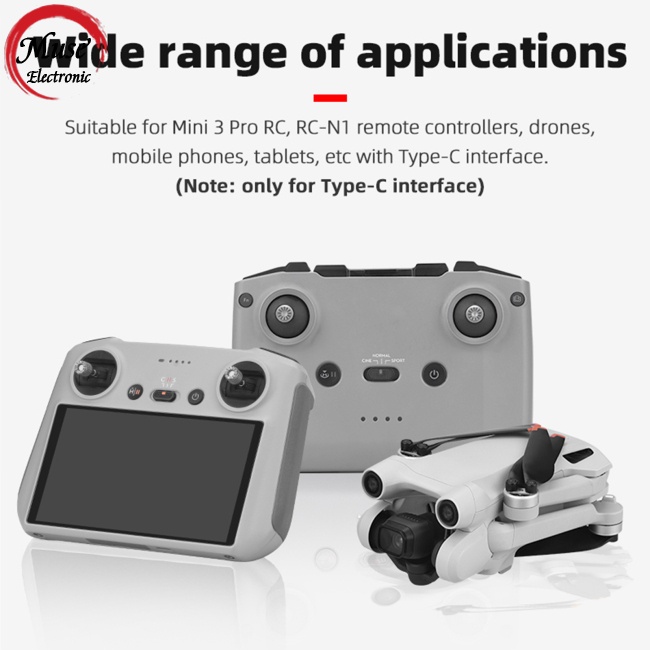 Set 3 Nút Silicon Chống Bụi Cổng Type-c Tương Thích Với Điều Khiển Dji Mini 3 Pro Mobile
