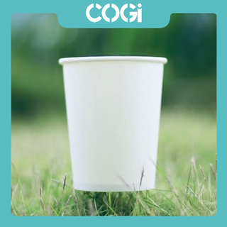 50 ly giấy uống nước dày dặn 8oz 240ml dùng 1 lần COGI  kèm nắp
