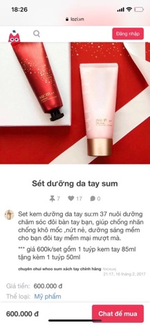 Set kem dưỡng da tay móng và gót chân su:m 37