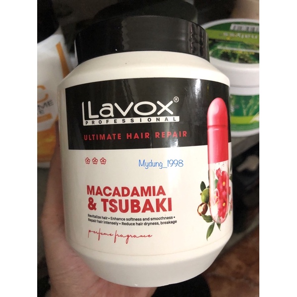 Hấp dầu phục hồi tóc hư tổn LAVOX chiết xuất Macadamia & Tsubaki 1000ml