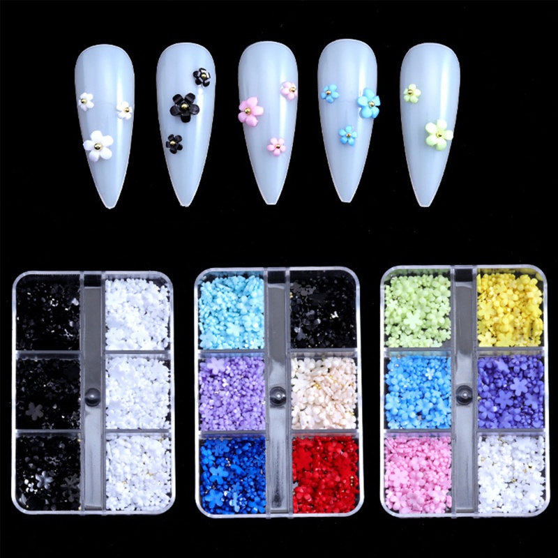 Đá Đính Trang Trí Móng Tay Hình Hoa 3D DIY