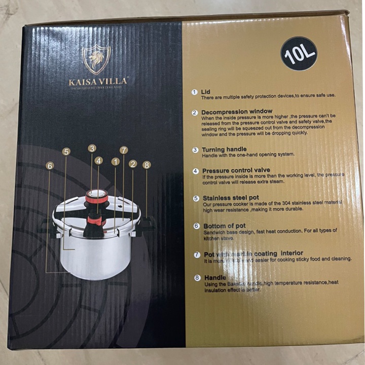 [ Hàng chính hãng] Nồi áp suất đa năng Kaisa Vila - Thiết kế an toàn- Dùng cho mọi loại bếp- Bảo hành 6 tháng