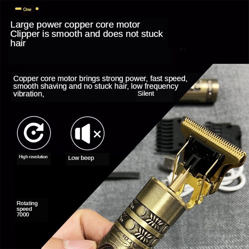 Bộ Máy cạo râu Cắt Tóc / Cạo Râu Chuyên Nghiệp Sạc USB Cho Nam 2023 HOT