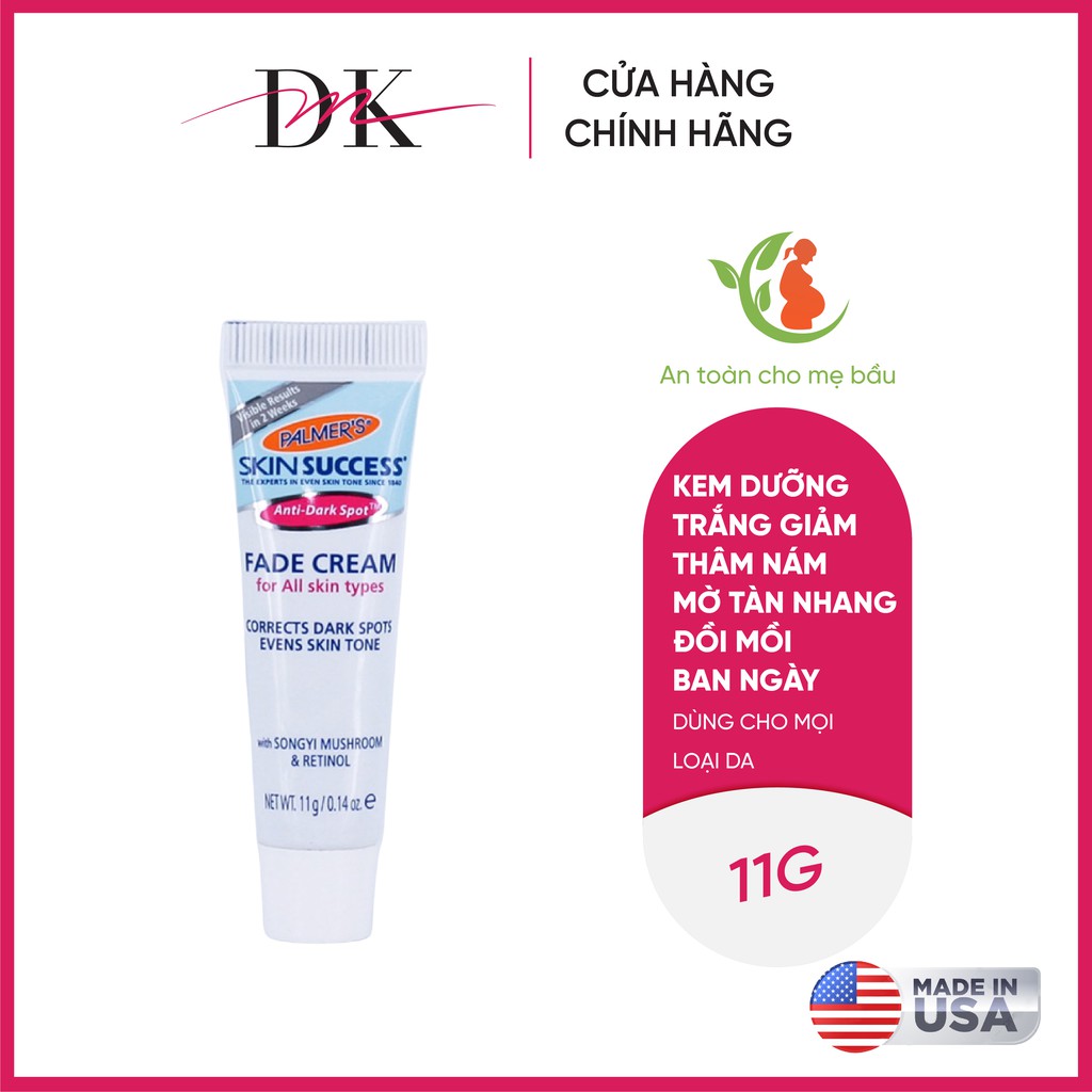 (Mini Size) Kem dưỡng trắng sáng da ban ngày, mờ thâm nám – tàn nhang Palmer's 11g