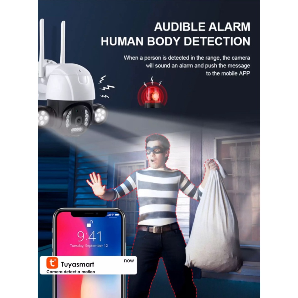 Camera Wifi Tuya, loại ngoài trời , trong nhà , App Smart Life / Smart Tuya -